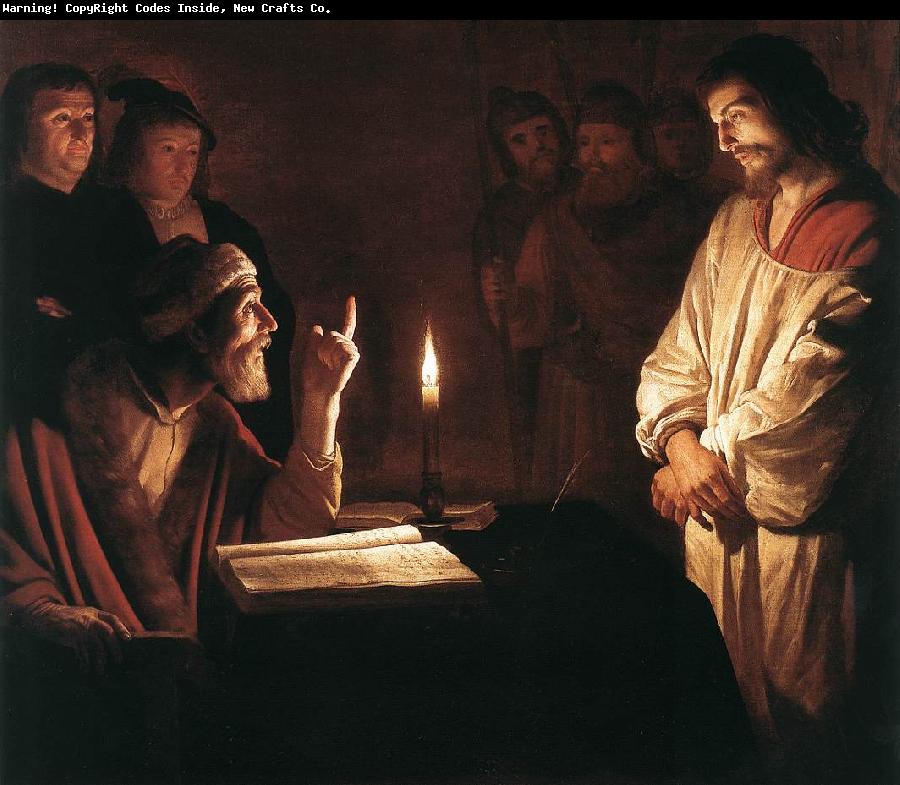 HONTHORST, Gerrit van Christ before the High Priest (detail) sg
